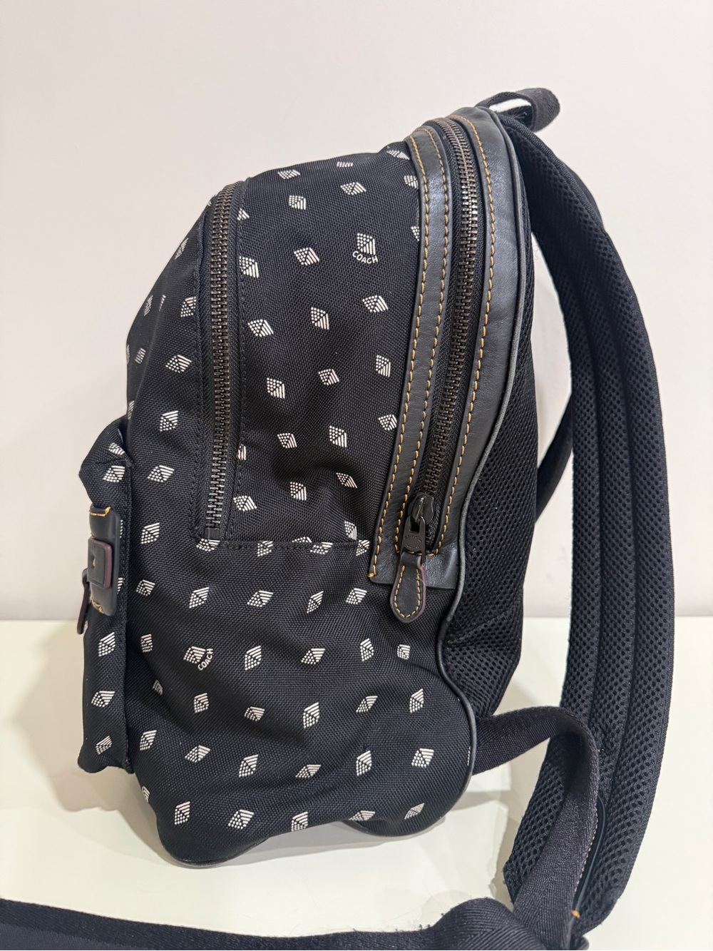 Coach F29479 Academy Backpack With Dot Diamond Print with a gift backpack 🎒 - Picture 2 of 14